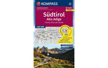 Radkarten KOMPASS Fahrradkarte 3420 Südtirol / Alto Adige, Trento, Riva del Garda (4 Karten im Set) 1:50.000 KOMPASS freytag & berndt