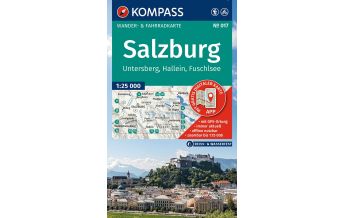 Hiking Maps Salzkammergut Kompass-Karte 017, Salzburg, Untersberg, Hallein, Fuschlsee 1:25.000 Kompass-Karten GmbH