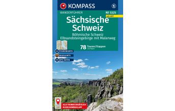 Wanderführer KOMPASS Wanderführer 5325, Sächsische Schweiz, Böhmische Schweiz, Elbsandsteingebirge mit Malerweg, 78 Touren/Etappen mit Extra-Tourenkarte KOMPASS freytag & berndt