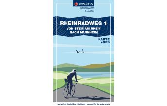 Radkarten Deutschland KOMPASS Fahrrad-Tourenkarte Rheinradweg 1 1:50.000 Kompass-Karten GmbH