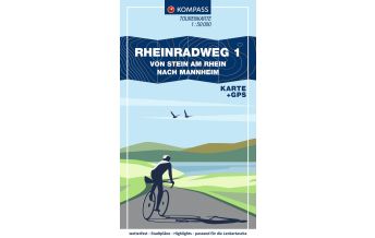 Cycling Maps Germany KOMPASS Fahrrad-Tourenkarte Rheinradweg 1 1:50.000 Kompass-Karten GmbH