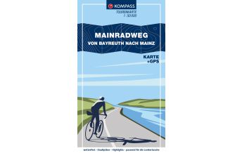 Radkarten Deutschland KOMPASS Fahrrad-Tourenkarte Main-Radweg, Von Bayreuth nach Mainz 1:50.000 Kompass-Karten GmbH