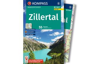 Wanderführer KOMPASS Wanderführer 5631, Zillertal, 55 Touren mit Extra-Tourenkarte KOMPASS freytag & berndt