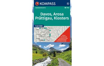 Hiking Maps Switzerland Kompass-Karte 113, Davos, Arosa, Prättigau, Klosters 1:40.000 Kompass-Karten GmbH