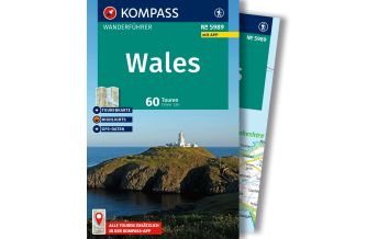 Hiking Guides KOMPASS Wanderführer 5989, Wales, 60 Touren mit Extra-Tourenkarte Kompass-Karten GmbH