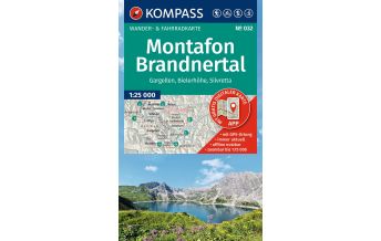 Wanderkarten Schweiz & FL Kompass-Karte 032, Montafon, Gargellen, Bielerhöhe, Silvretta, Brandnertal 1:25.000 KOMPASS freytag & berndt