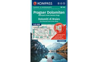 Wanderkarten Südtirol & Dolomiten Kompass-Karte 145, Pragser Dolomiten, Naturpark Fanes-Sennes-Prags 1:25.000 KOMPASS freytag & berndt