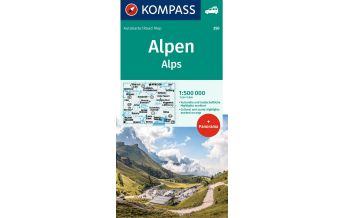 Straßenkarten Europa KOMPASS Autokarte KOMPASS Autokarte und Panoramakarte Alpen 1:500.000 KOMPASS freytag & berndt