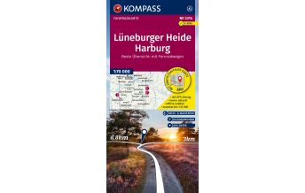 Radkarten Deutschland KOMPASS Fahrradkarte 3314, Lüneburger Heide, Harburg mit Knotenpunkten 1:70.000 KOMPASS freytag & berndt