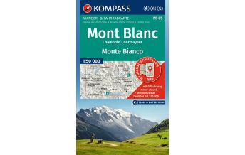 Hiking Maps Switzerland Kompass-Karte 85, Mont Blanc/Monte Bianco 1:50.000 Kompass-Karten GmbH