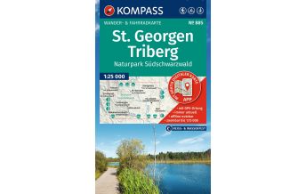 Wanderkarten Schwarzwald - Schwäbische Alb KOMPASS Wanderkarte 885 St. Georgen, Triberg, Naturpark Südschwarzwald 1:25.000 KOMPASS freytag & berndt