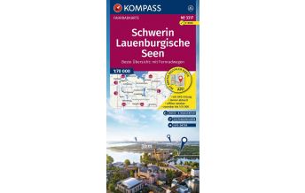 Radkarten Deutschland KOMPASS Fahrradkarte 3317, Schwerin, Lauenburgische Seen 1:70.000 KOMPASS freytag & berndt