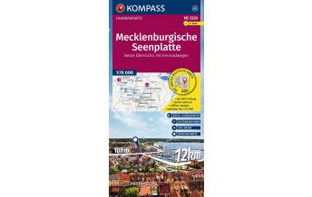 Radkarten Deutschland KOMPASS Fahrradkarte 3320, Mecklenburgische Seenplatte mit Knotenpunkten 1:70.000 KOMPASS freytag & berndt