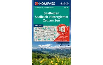 Wanderkarten Salzburg Kompass-Karte 30, Saalfelden, Saalbach-Hinterglemm, Zell am See 1:50.000 KOMPASS freytag & berndt