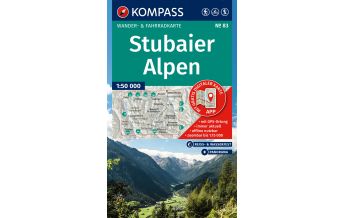 Wanderkarten Tirol Kompass-Karte 83, Stubaier Alpen 1:50.000 Kompass-Karten GmbH