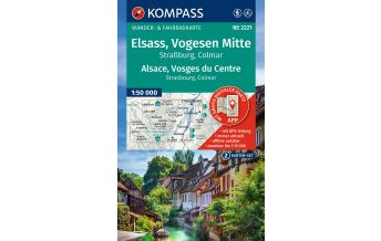 Wanderkarten Frankreich Kompass-Kartenset 2221, Elsass/Alsace, Vogesen Mitte/Vosges du Centre 1:50.000 KOMPASS freytag & berndt