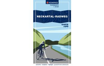 Cycling Maps Germany KOMPASS Fahrrad-Tourenkarte Neckartal-Radweg 1:50.000 Kompass-Karten GmbH