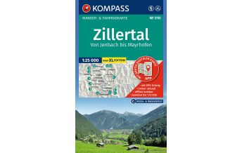 Wanderkarten Tirol KOMPASS Wanderkarte 010 Zillertal - Von Jenbach bis Mayrhofen 1:25.000 KOMPASS freytag & berndt
