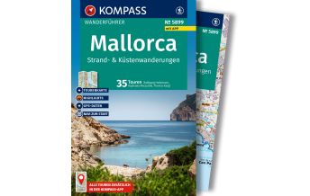 Hiking Guides KOMPASS Wanderführer Mallorca Strand- und Küstenwanderungen, 35 Touren mit Extra-Tourenkarte Kompass-Karten GmbH