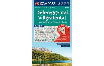 KOMPASS Wanderkarte 45 Defereggental, Villgratental, Lasörlinggruppe, Villgrater Berge 1:50.000 KOMPASS freytag & berndt
