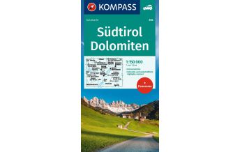 KOMPASS Autokarte Südtirol, Dolomiten, South Tyrol, Dolomites 1:150.000 KOMPASS freytag & berndt