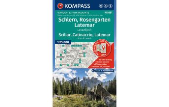 KOMPASS Wanderkarte 651 Schlern, Rosengarten, Latemar, Lavazéjoch / Sciliar, Catinaccio, Latemar, P.so di Lavazé 1:25.000 KOMPASS freytag & berndt