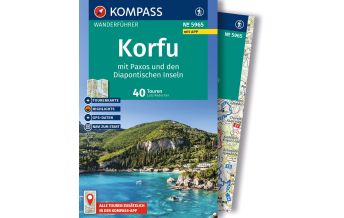 KOMPASS Wanderführer Korfu mit Paxos und den Diapontischen Inseln, 40 Touren mit Extra-Tourenkarte KOMPASS freytag & berndt