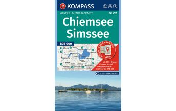 KOMPASS Wanderkarte 792 Chiemsee, Simssee 1:25.000 KOMPASS freytag & berndt