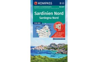 KOMPASS Wanderkarten-Set 2497 Sardinien Nord / Sardegna Nord (4 Karten) 1:50.000 KOMPASS freytag & berndt