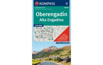 KOMPASS Wanderkarte 99 Oberengadin / Alta Engadina 1:40.000 KOMPASS freytag & berndt