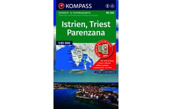 KOMPASS Wanderkarte 260 Istrien, Triest, Parenzana 1:65.000 KOMPASS freytag & berndt