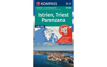 KOMPASS Wanderkarte 260 Istrien, Triest, Parenzana 1:65.000 KOMPASS freytag & berndt