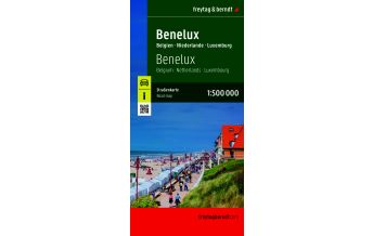 Road Maps Benelux, Autokarte 1:500.000 KOMPASS freytag & berndt