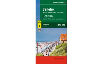 Road Maps Benelux, Autokarte 1:500.000 KOMPASS freytag & berndt