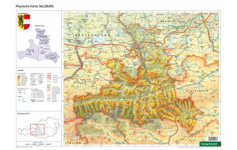 Hiking Maps f&b Schulhandkarte - Salzburg physisch 1:400.000 KOMPASS freytag & berndt