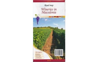 Straßenkarten Trimaks Straßenkarte Mazedonien - Wineries in Macedonia 1:300.000 Weinstraßen in Mazedonien Trimaks 
