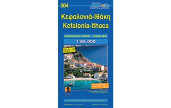 Inselkarten Ionisches Meer Orama Hiking Map 304, Kefaloniá & Ithaca 1:65.000 Orama Editions