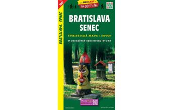 Wanderkarten Slowakei SHOcart Wanderkarte 1087, Bratislava/Pressburg, Senec 1:50.000 Shocart