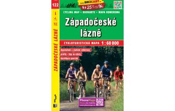 Radkarten Tschechien SHOcart Cycling Map 122 - Zapadoceske lazne 1:60.000 Shocart
