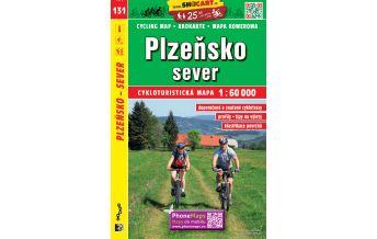 Cycling Maps Czech Republic SHOcart Radkarte 131 Tschechien - Plzensko sever 1:60.000 Shocart