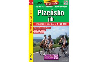 Cycling Maps Czech Republic SHOcart Radkarte 132 - Plzensko jih 1:60.000 Shocart