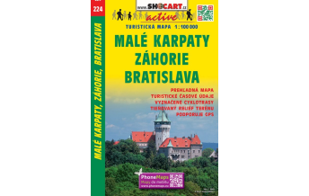 Cycling Maps Austria SHOcart Tourist Map 224, Malé Karpaty/Kleine Karpaten, Záhorie, Bratislava/Pressburg 1:100.000 Shocart