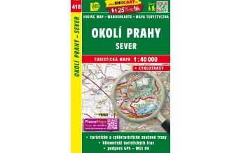 Wanderkarten SHOCart 418, Okoli Prahy Sever 1:40.000 Shocart