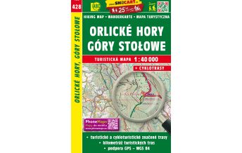 Wanderkarten Tschechien SHOCart WK 428 Tschechien - Orlicke Hory, Gory Stolowe 1:40.000 Shocart