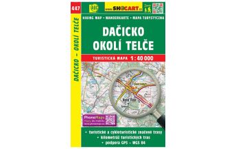 Wanderkarten Tschechien SHOcart Wanderkarte 447, Dačicko, Okolí Telče 1:40.000 Shocart