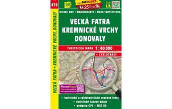 Hiking Maps Europe SHOcart Wanderkarte 476, Velká Fatra/Große Fatra, Kremnické vrchy/Kremnitzer Berge, Donovaly 1:40.000 Shocart