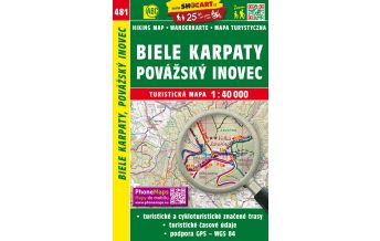 Hiking Maps Slovakia SHOcart Wanderkarte 481, Biele Karpaty/Weiße Karpaten, Povážský Inovec/Inowetz 1:40.000 Shocart