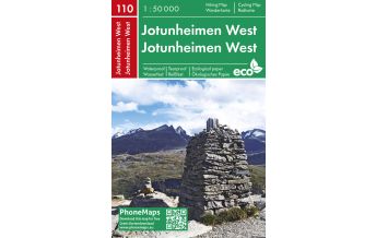 Wanderkarten Skandinavien PhoneMaps Wander- und Radkarte 110, Jotunheimen West 1:50.000 PHONEMAPS