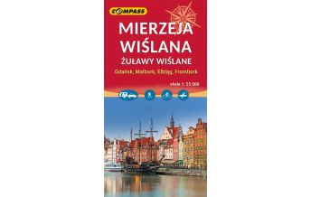 Hiking Maps Poland Compass Polen Mapa turystyczna Mierzeja Wiślana, Żuławy Wiślane 1:55.000 Compass Polska