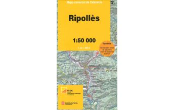 Hiking Maps Spain Mapa comarcal de Catalunya 31, Ripollès 1:50.000 Institut Cartogràfic i Geològic de Catalunya